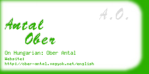 antal ober business card